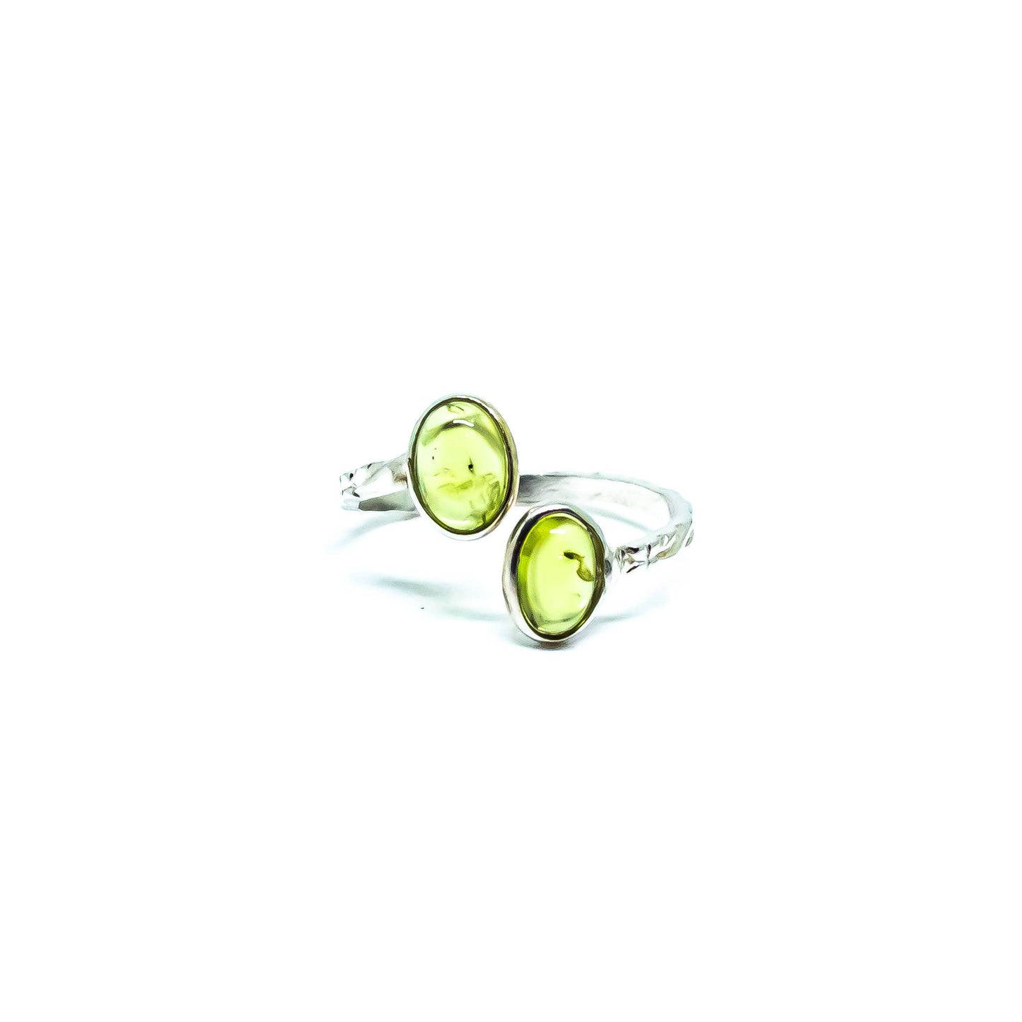 Adjustable Gemstone Ring Sterling Silver