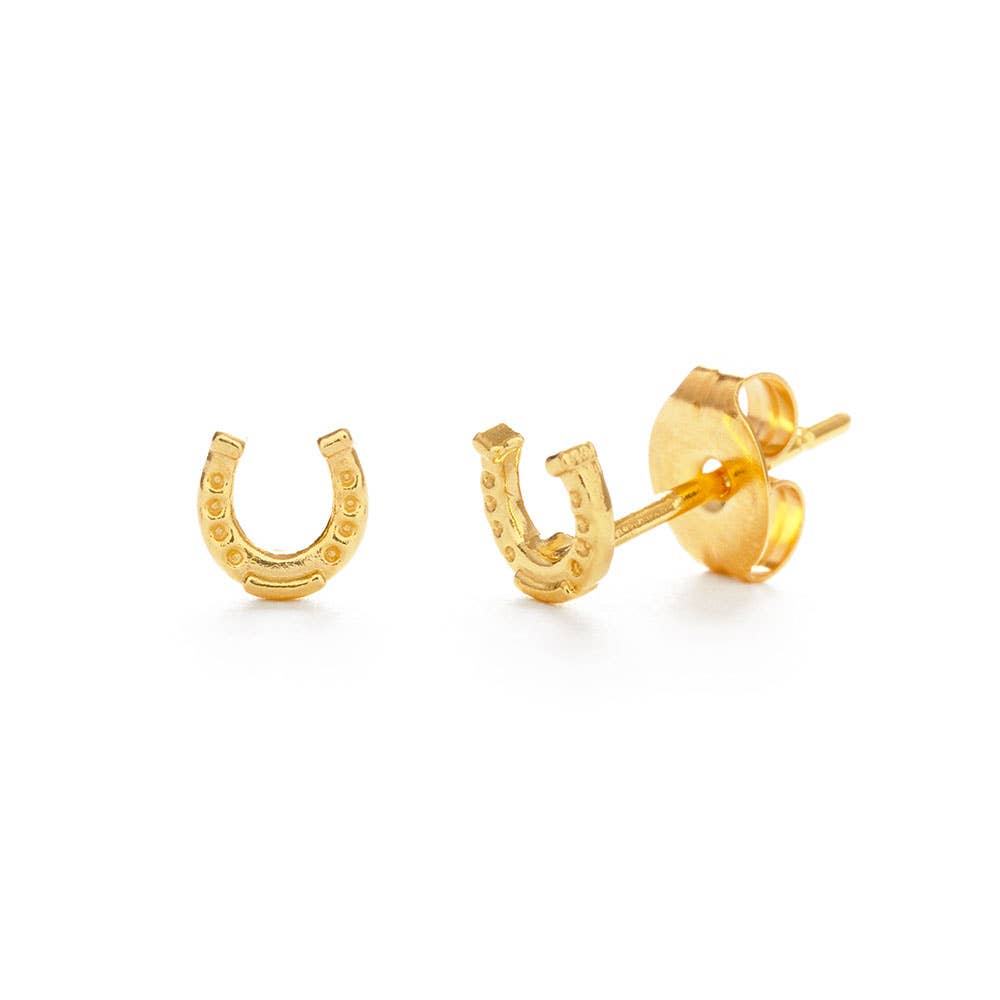 Tiny Horseshoe Stud Earrings