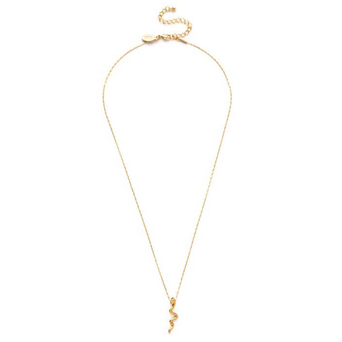 Tiny Gold Serpent Necklace