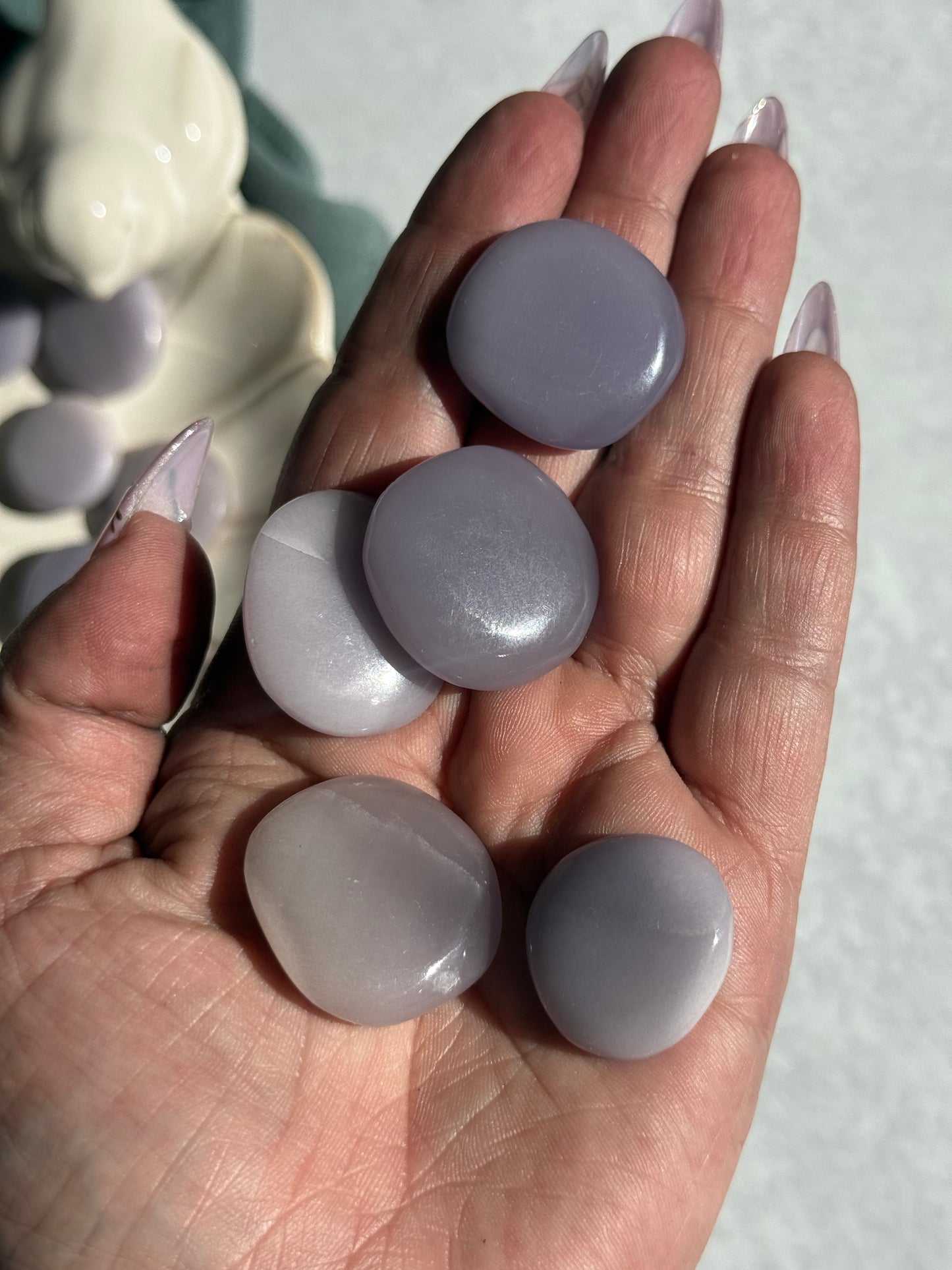 Yitrium (Lavender) Fluorite Mini Palmstone