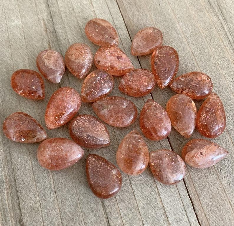 Sunstone Teardrop Necklace