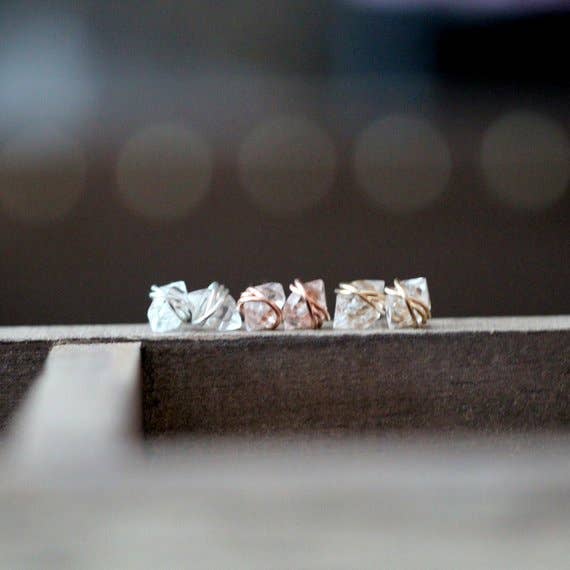 Herkimer Diamond Studs