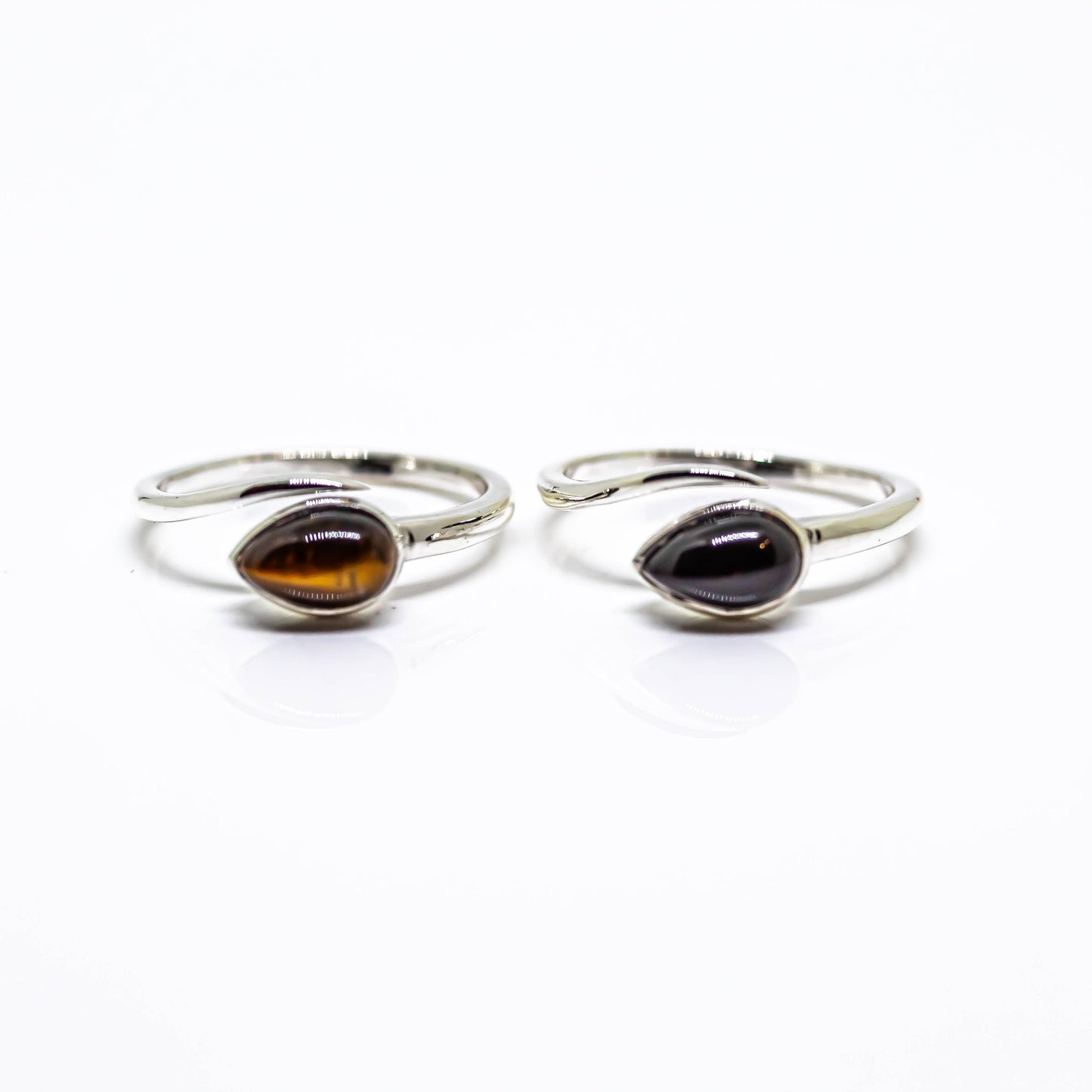Gemstone Ring Sterling Silver Adjustable