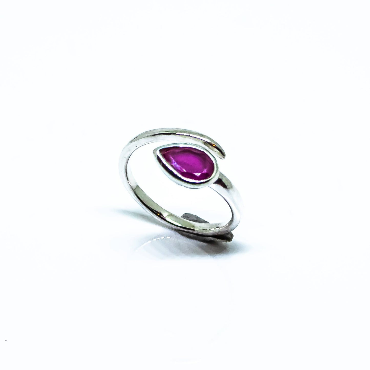 Gemstone Ring Sterling Silver Adjustable
