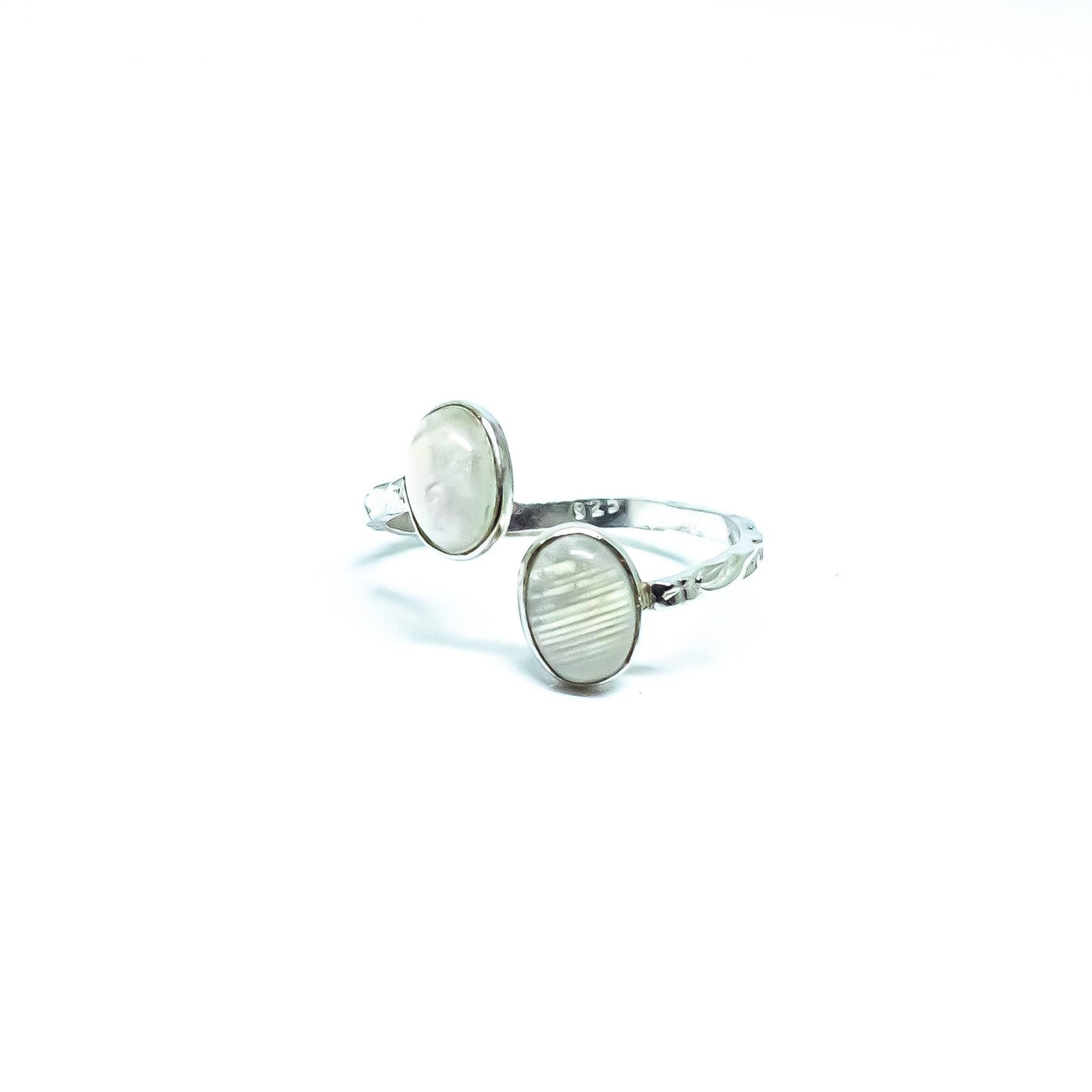Adjustable Gemstone Ring Sterling Silver