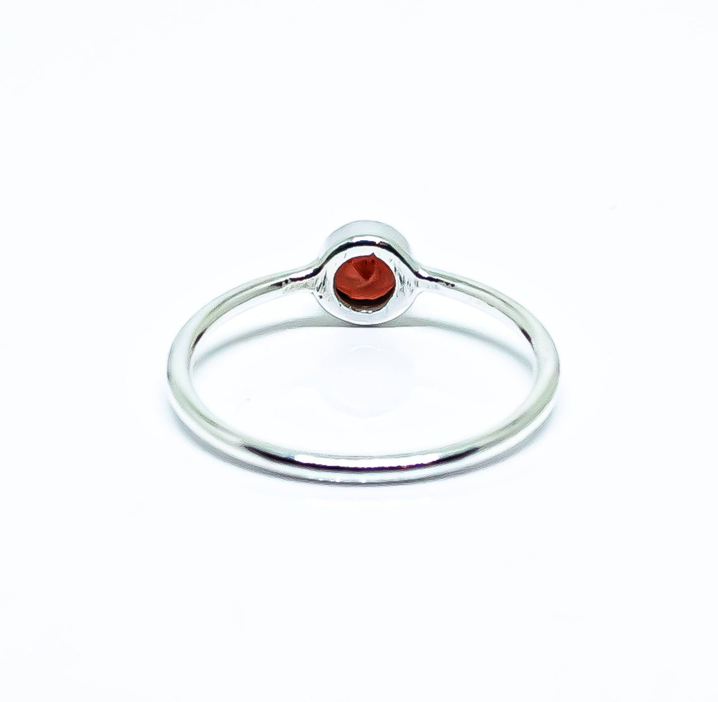 Garnet Sterling Silver Ring 925