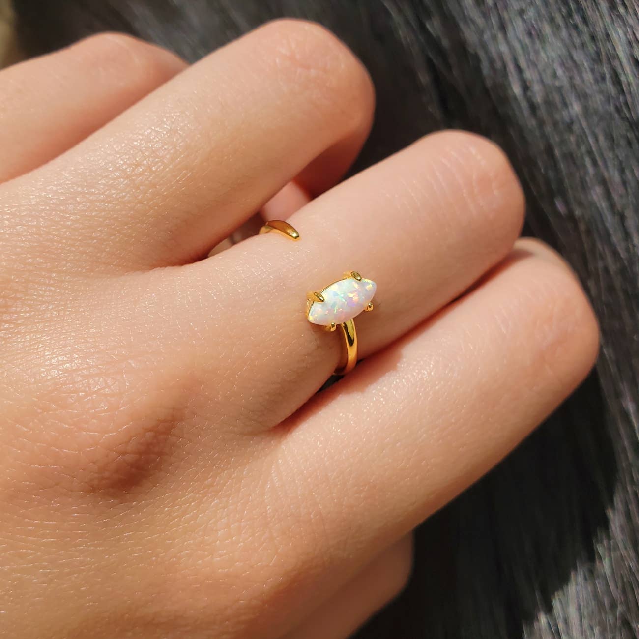 MARQUISE OPAL CUFF RING