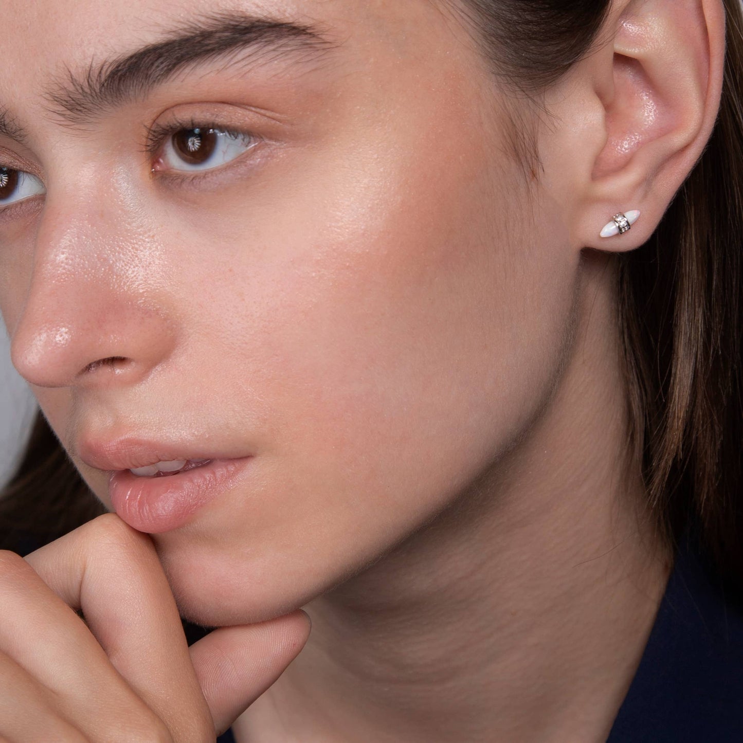 DAINTY OPAL STUD EARRINGS