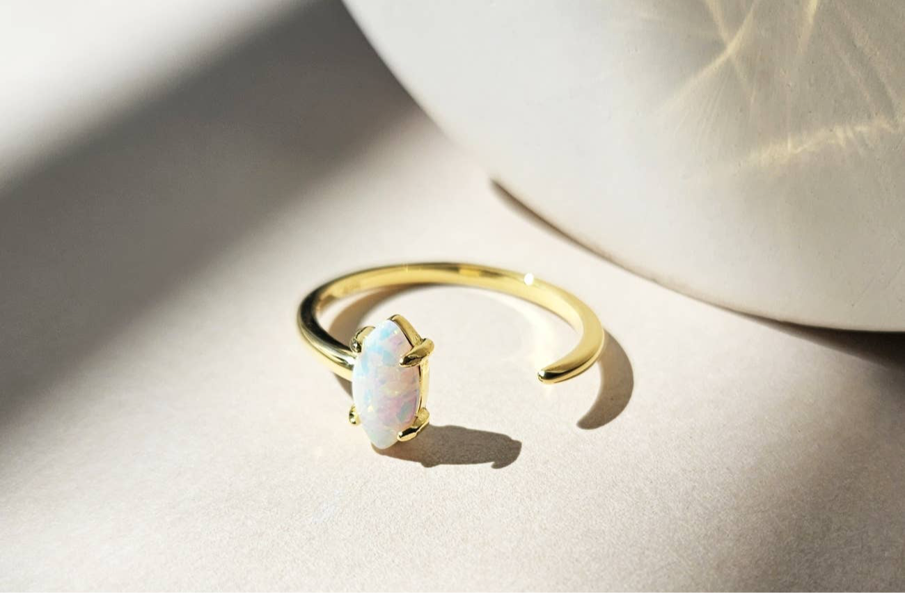 MARQUISE OPAL CUFF RING