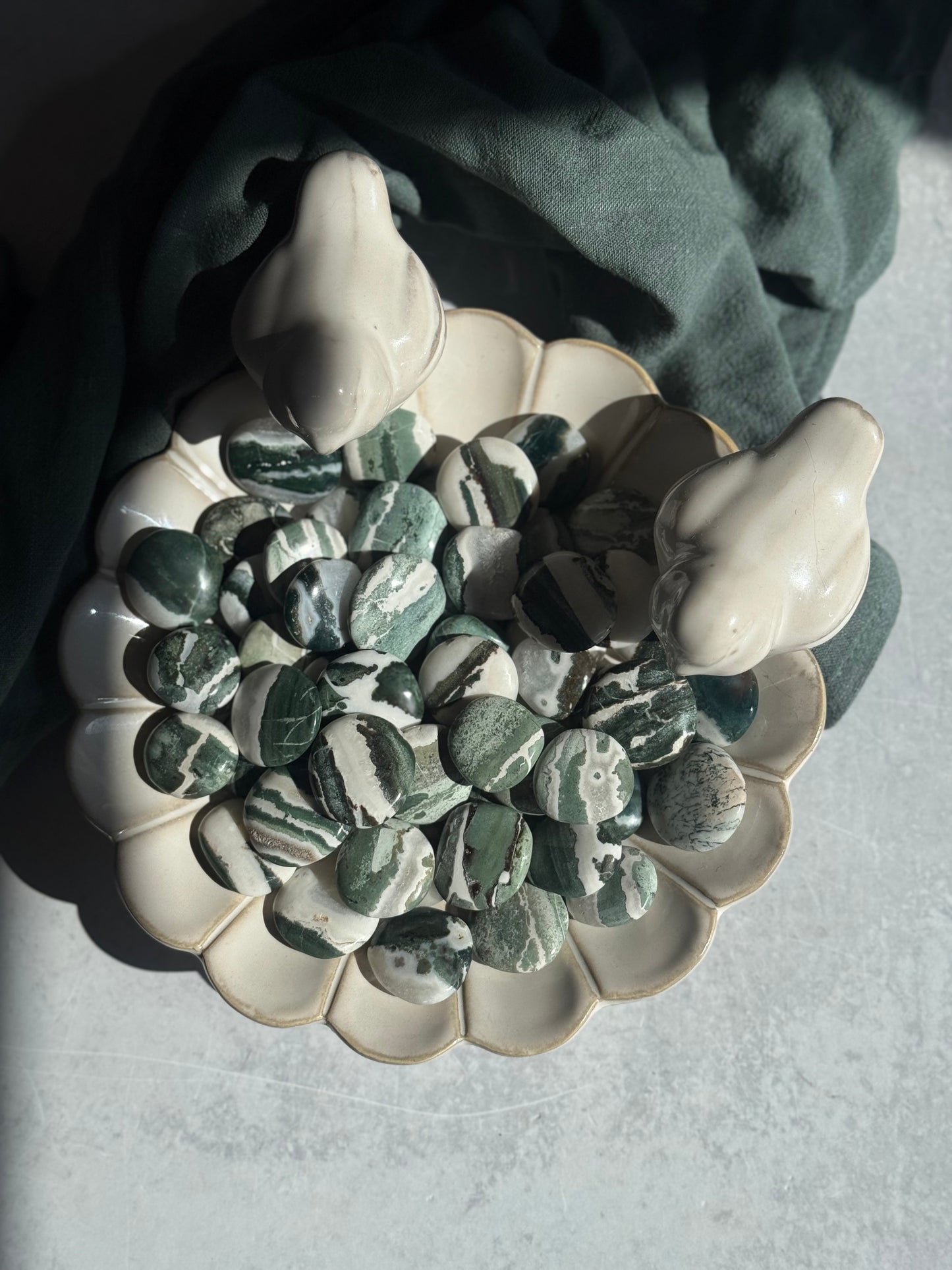 Banded Green Jade Mini Palmstone