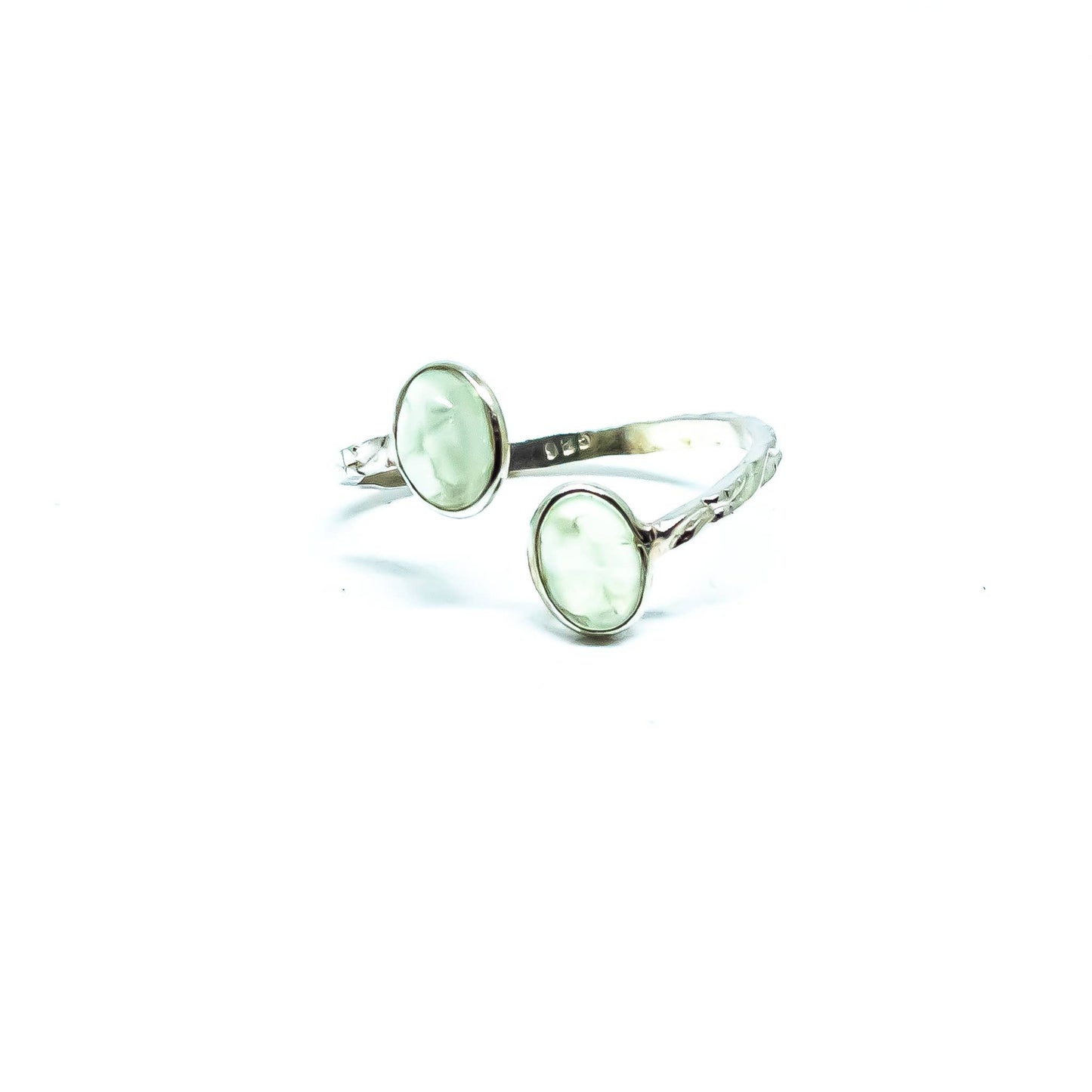 Adjustable Gemstone Ring Sterling Silver