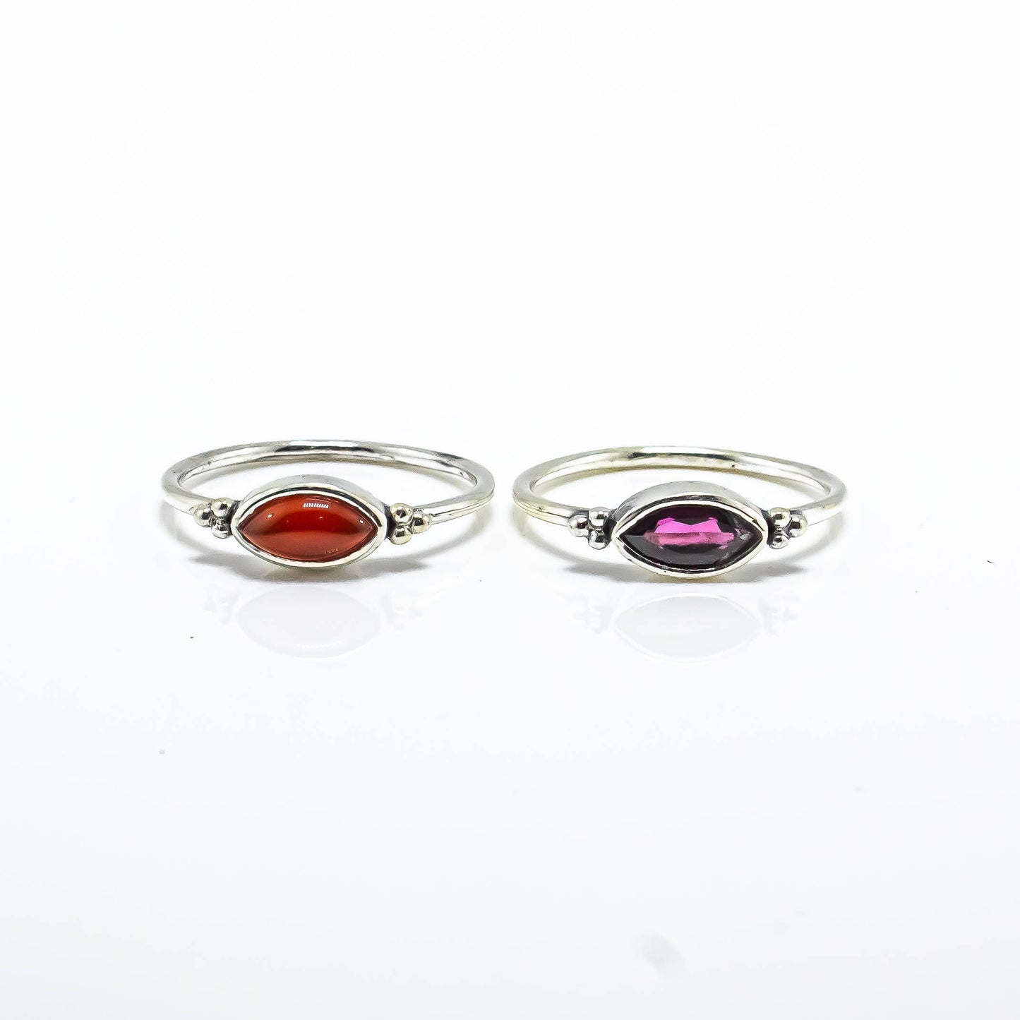 Gemstone Sterling Silver Ring Size 8