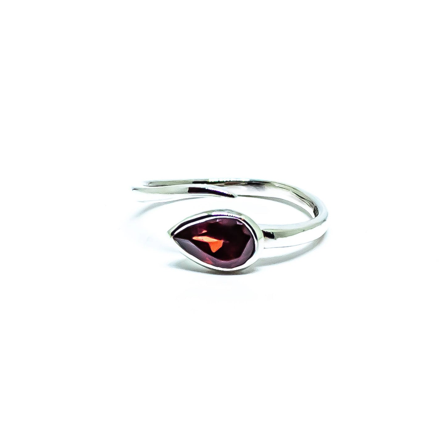 Gemstone Ring Sterling Silver Adjustable