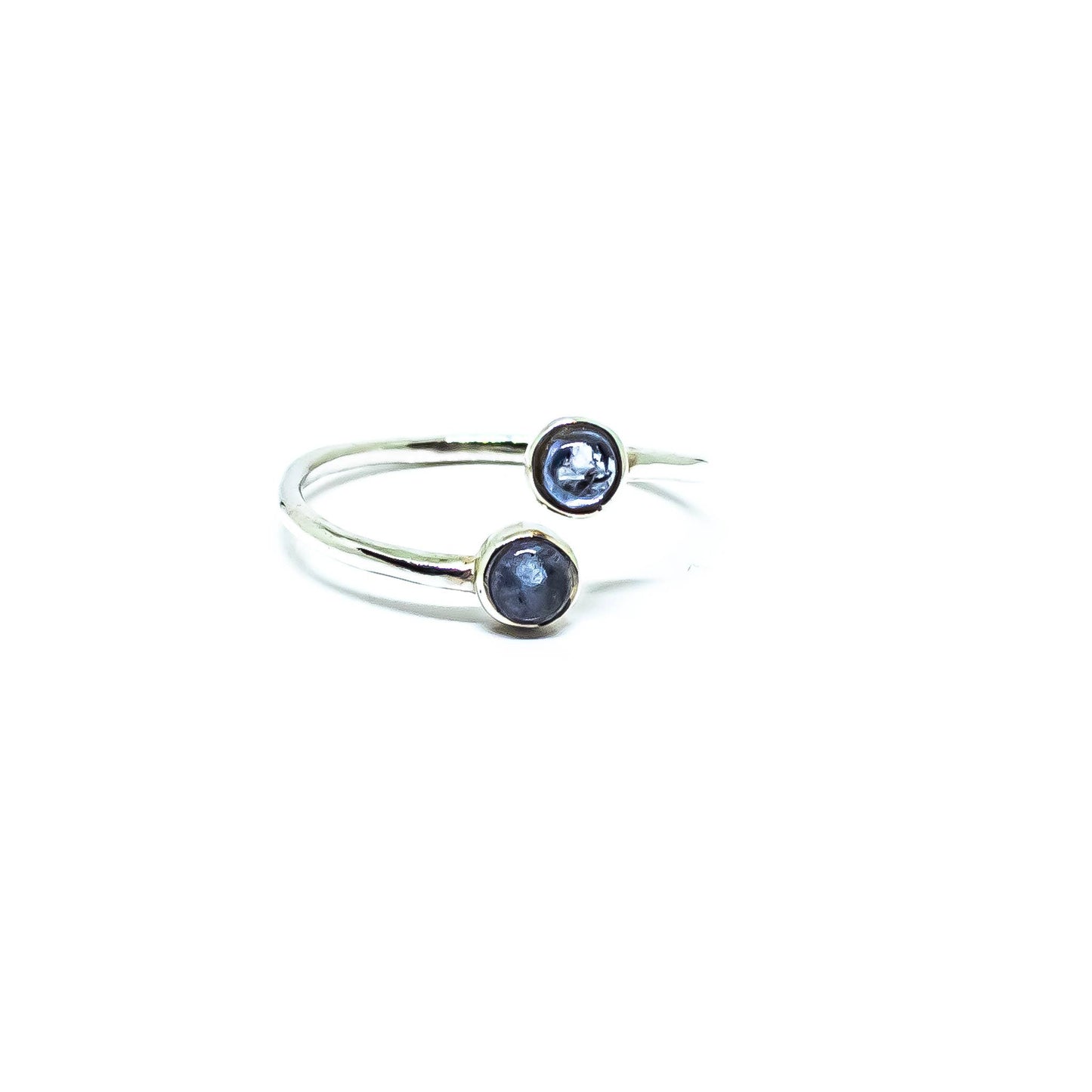 Tanzanite Gemstone Adjustable Ring Sterling Silver 925