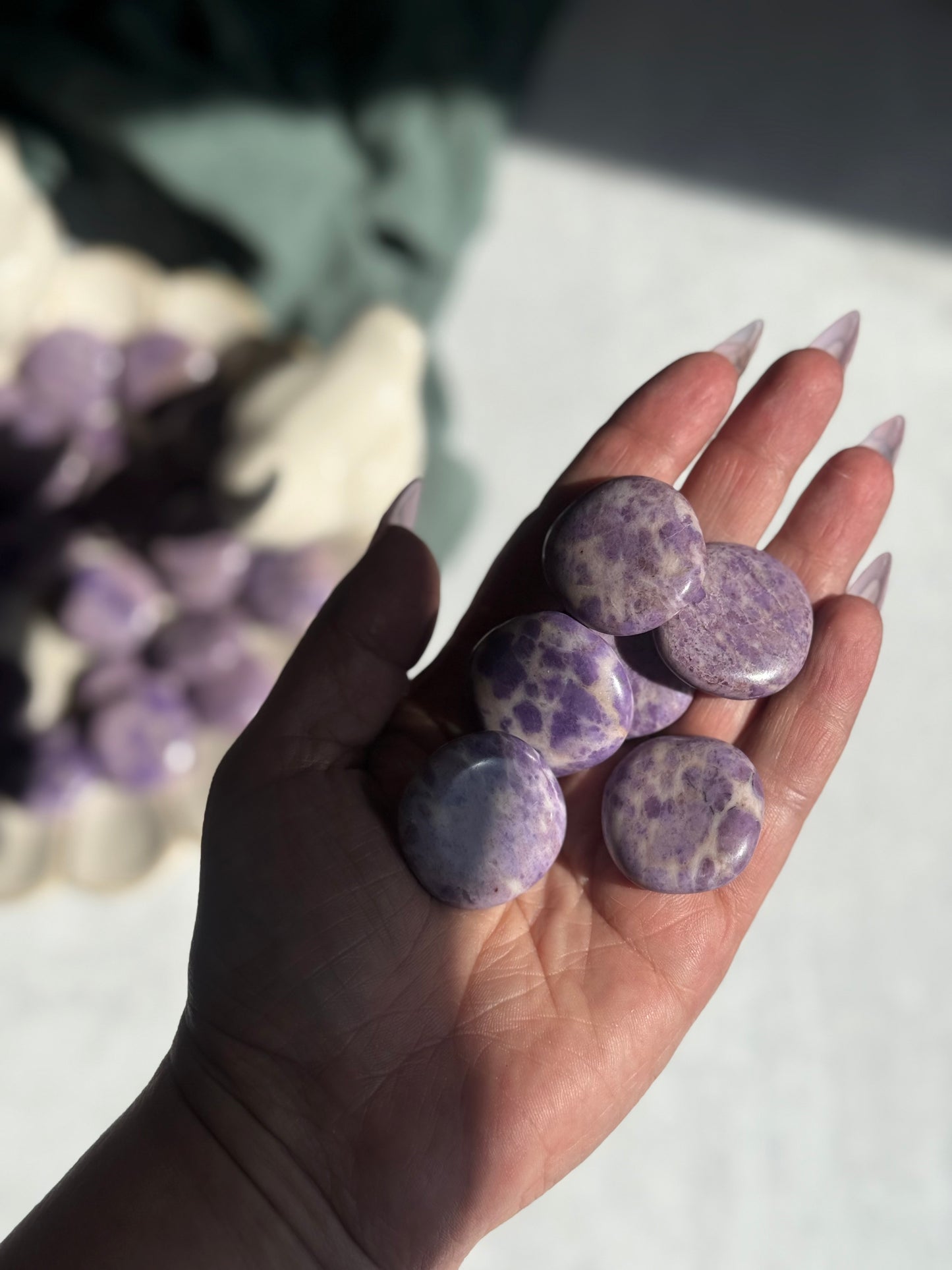 Purple Jade Mini Palmstone