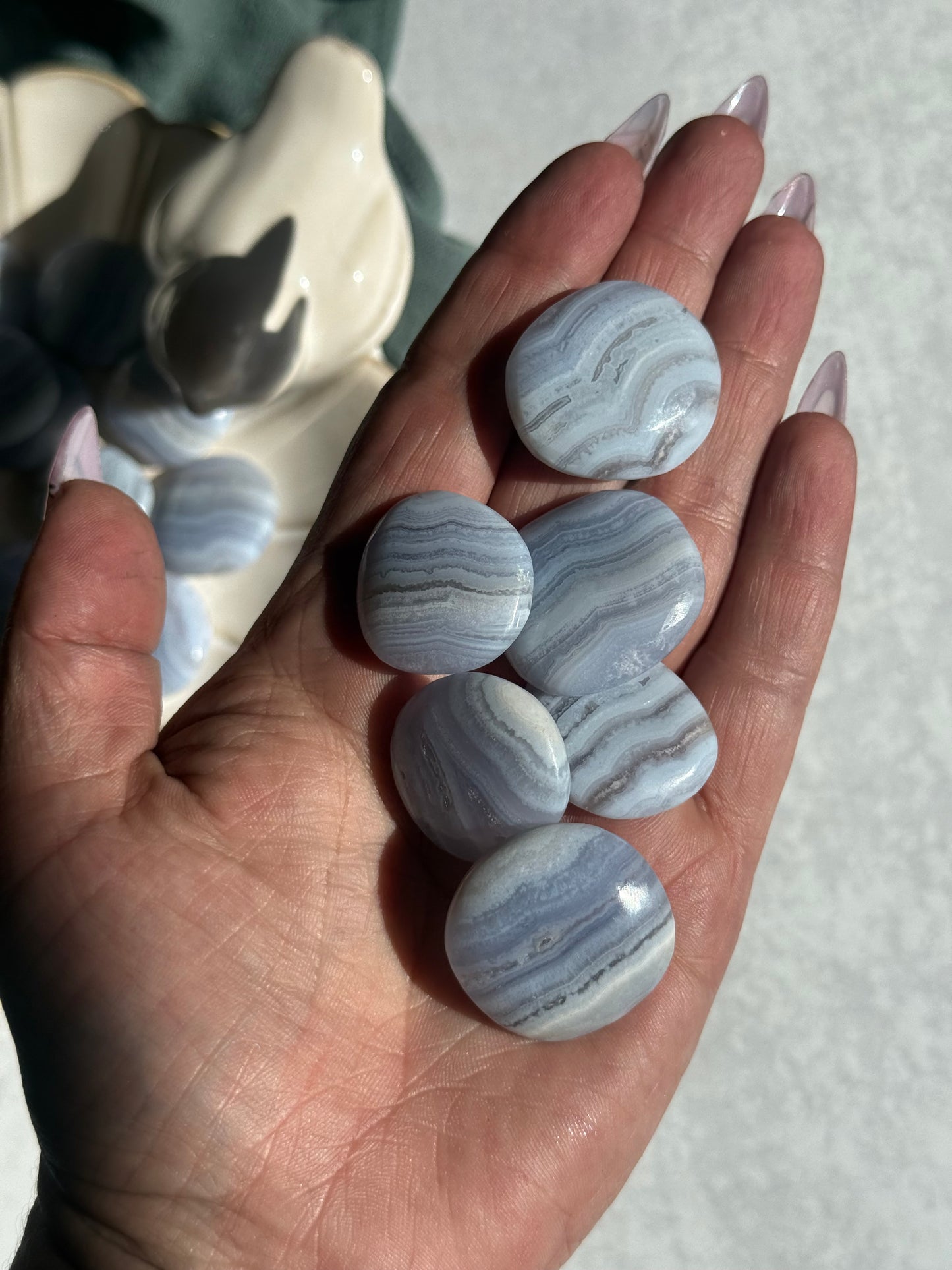 Blue Lace Agate Mini Palmstone