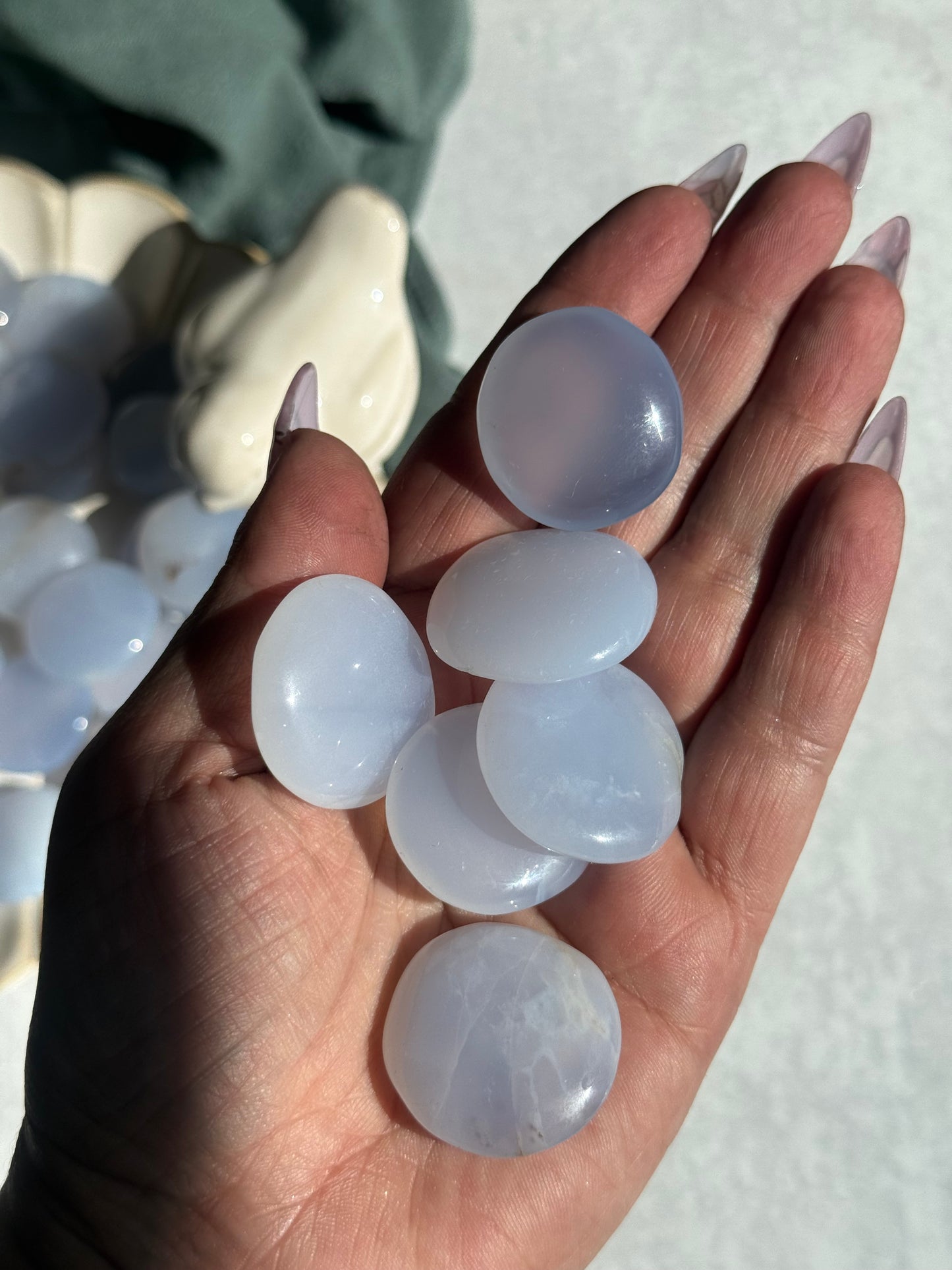 Blue Chalcedony Mini Palmstone