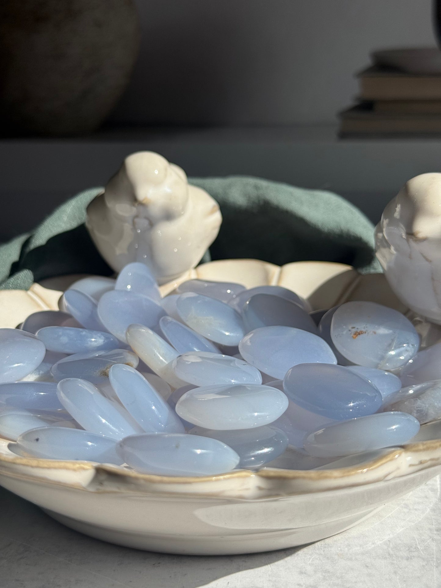 Blue Chalcedony Mini Palmstone