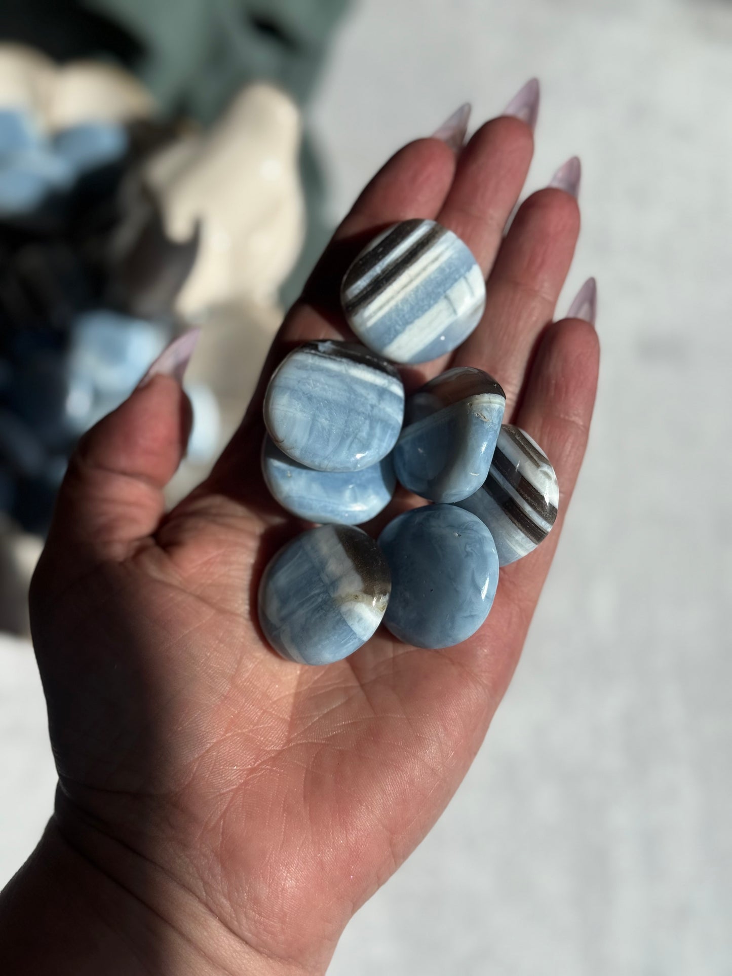 Indian Blue Opal Mini Palmstone
