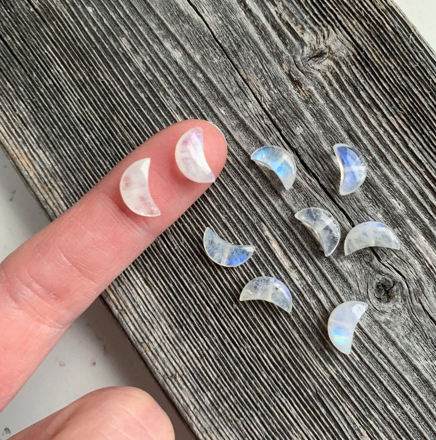 Moonstone Small Crescent Necklace