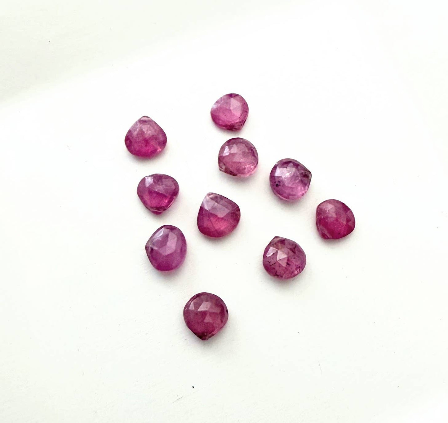 Pink Sapphire Small Faceted Teardrop Necklace