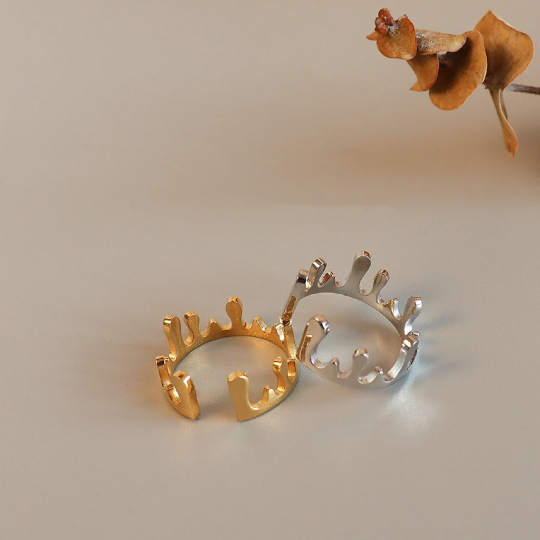 Waterproof Dripping Geometric Irregular Ring