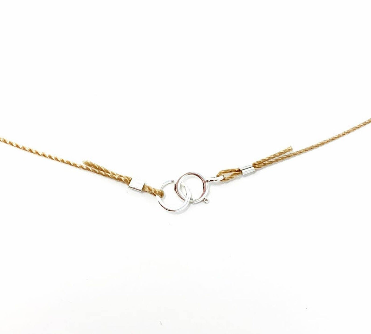 Peach Moonstone Faceted Trillion Cord Necklace