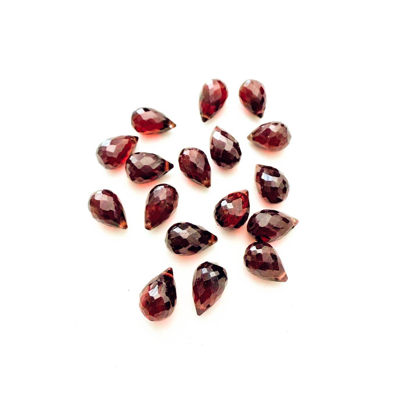 Garnet Briolette Cord Necklace