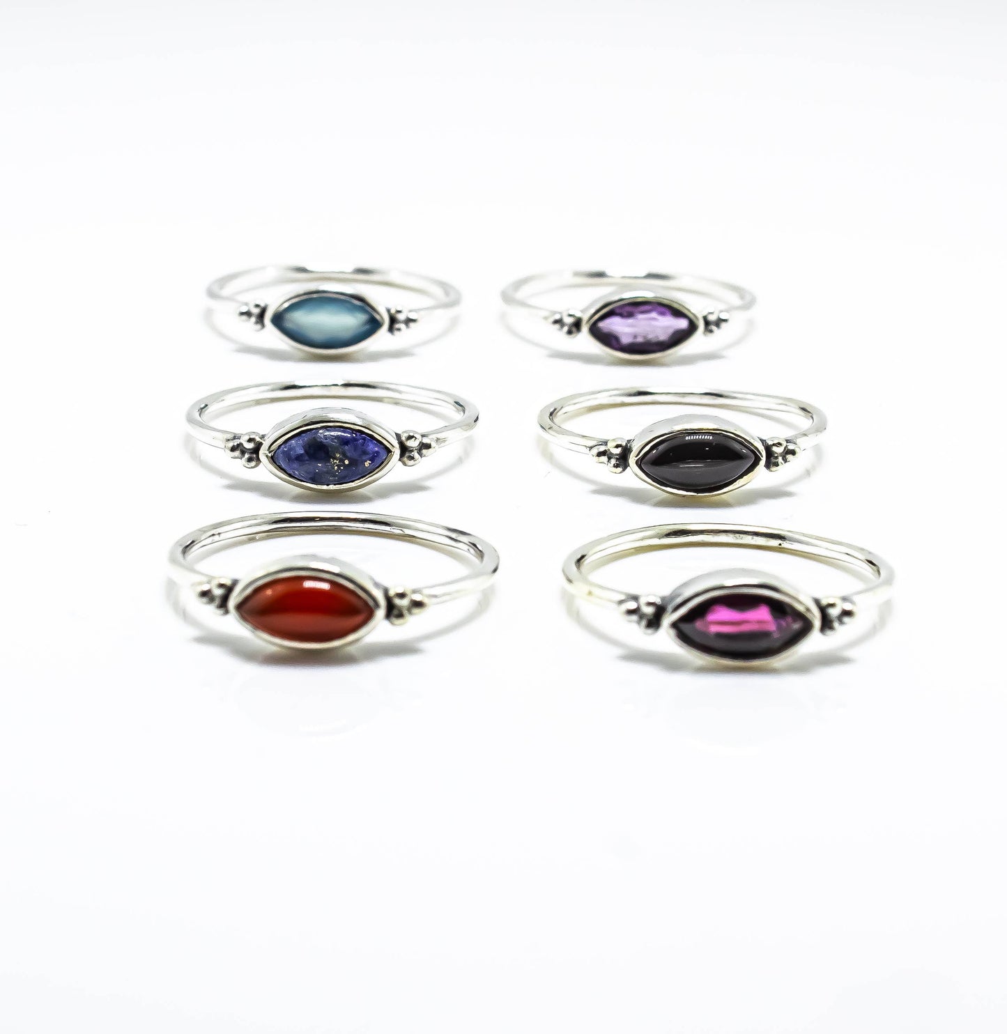 Gemstone Sterling Silver Ring Size 8
