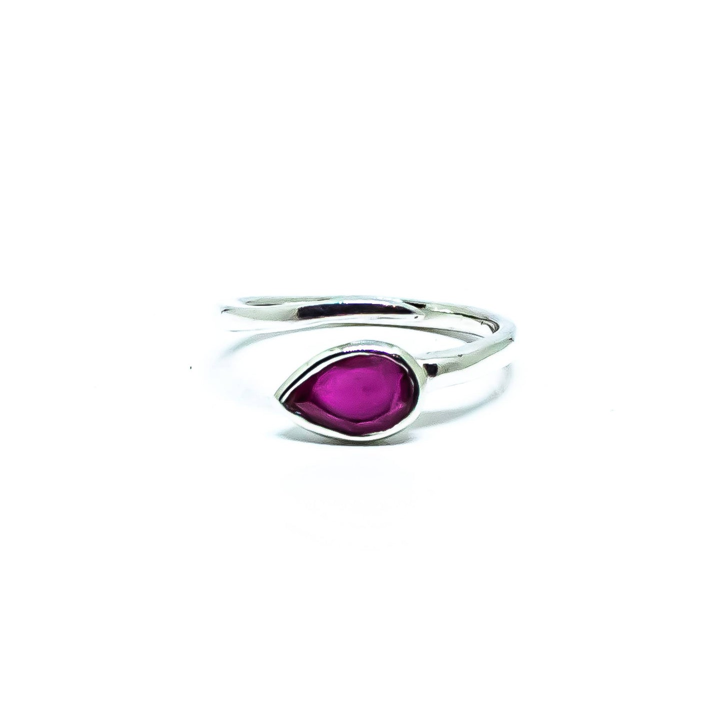 Gemstone Ring Sterling Silver Adjustable