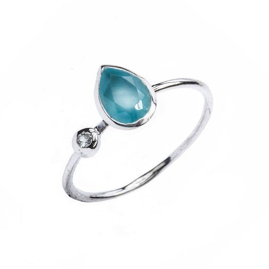 Graziella Sky Chalcedony Sterling Ring