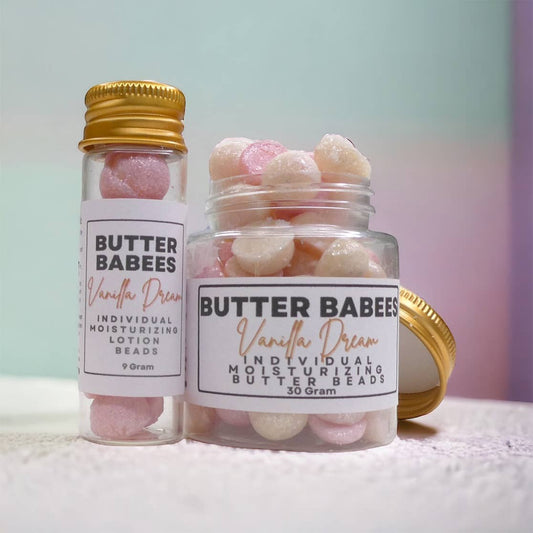 VANILLA DREAM BUTTER BABEES - handmade natural lotion beads