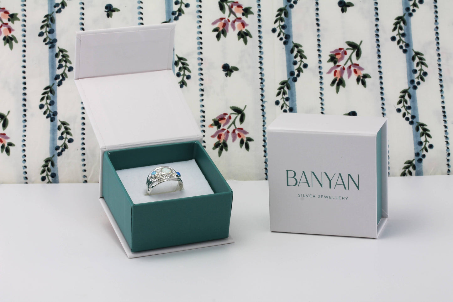 Handmade Silver Green Amethyst and Pearl Statement Ring