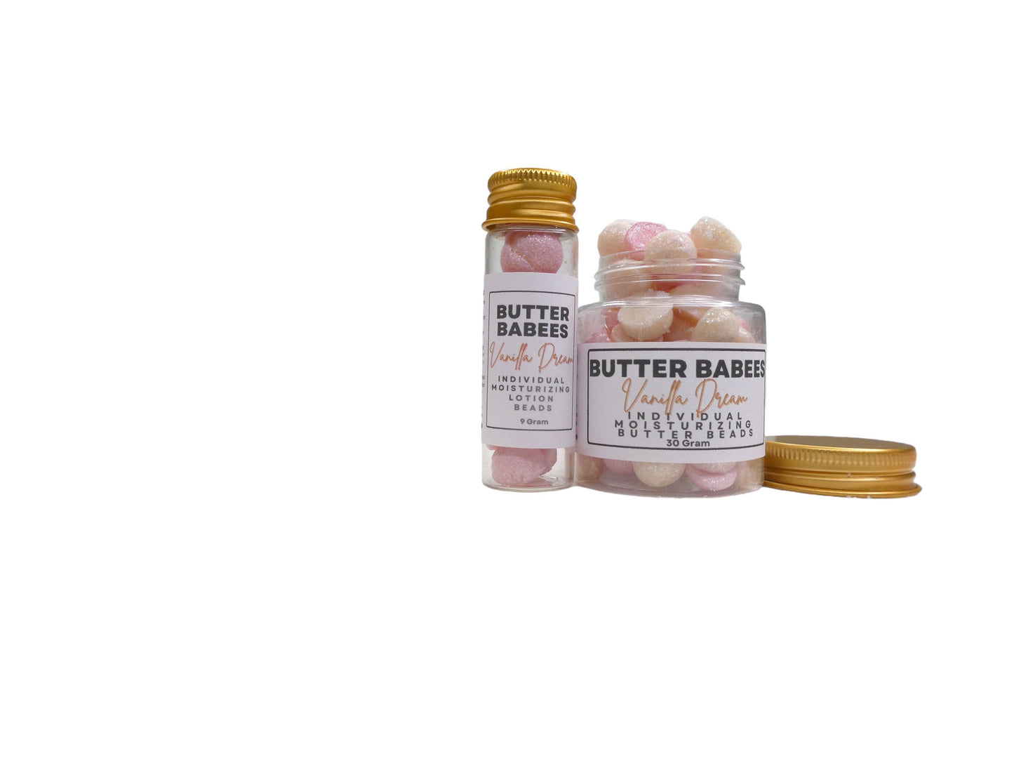 VANILLA DREAM BUTTER BABEES - handmade natural lotion beads