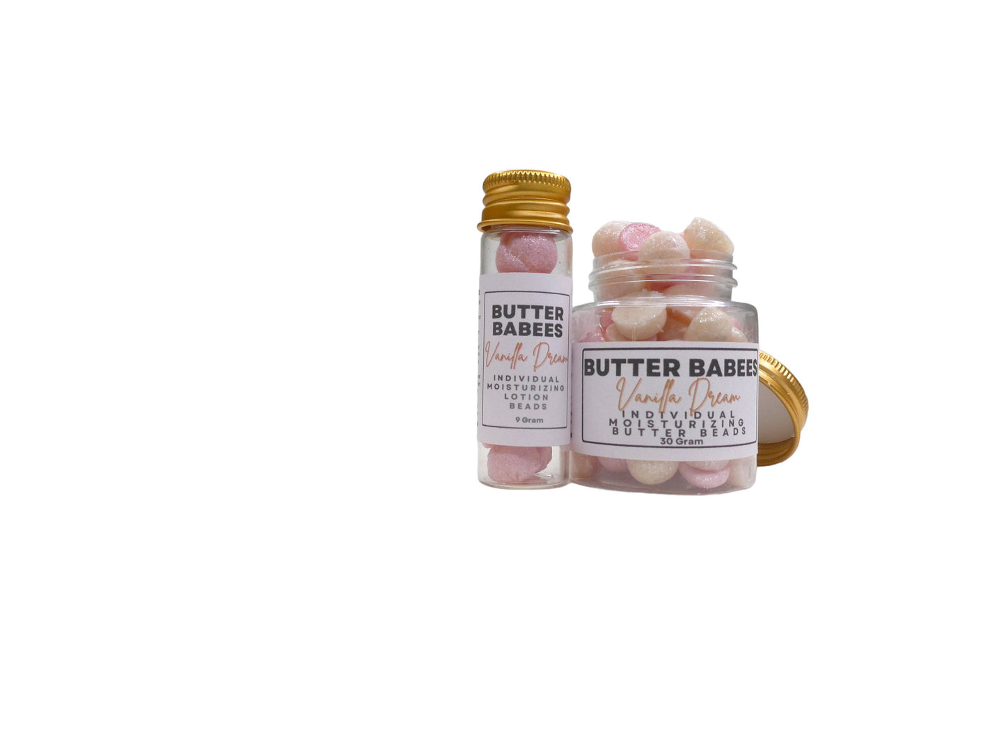 VANILLA DREAM BUTTER BABEES - handmade natural lotion beads
