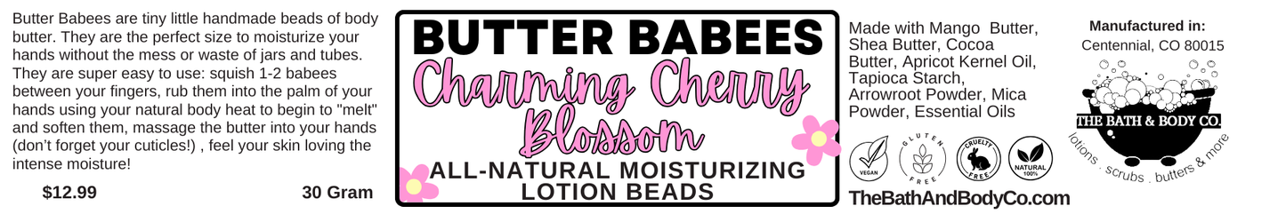 CHARMING CHERRY BLOSSOM BODY BUTTER handmade natural lotion