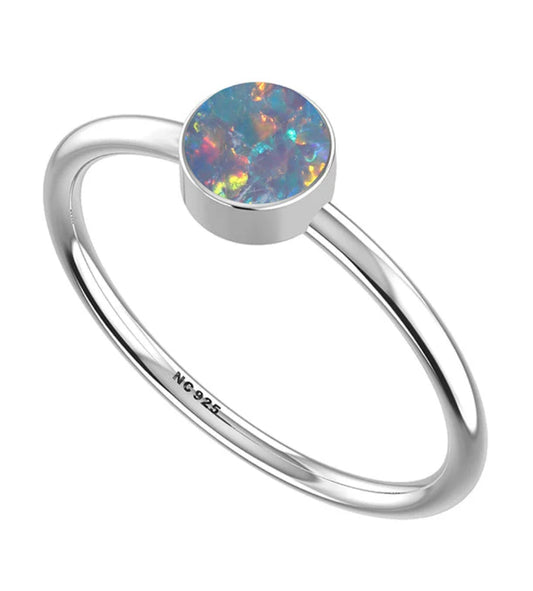 Australian Blue Opal Ring