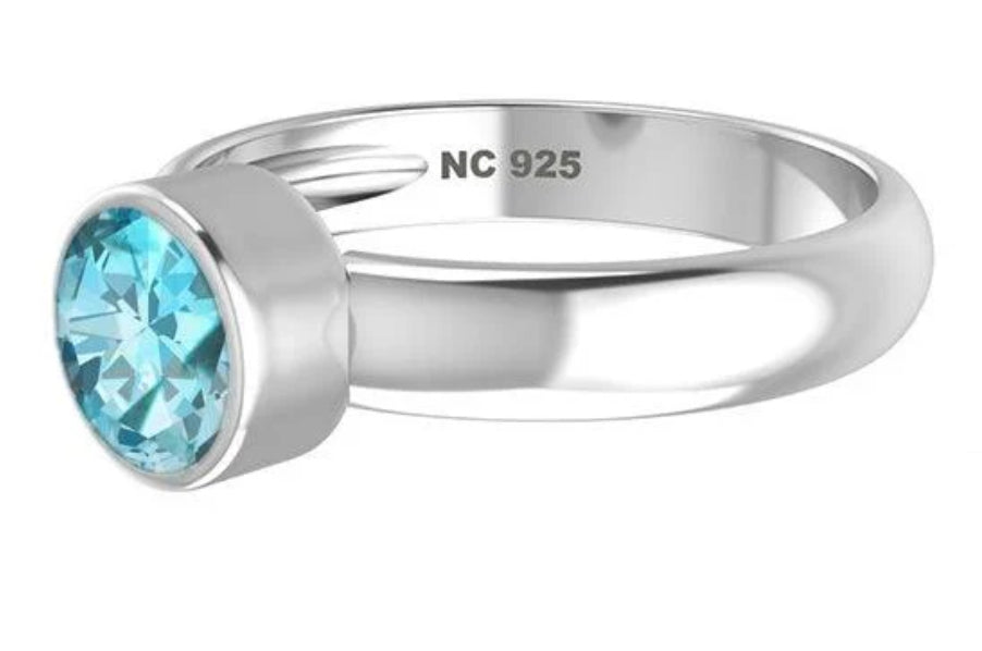 Brilliant Cut Aquamarine Ring