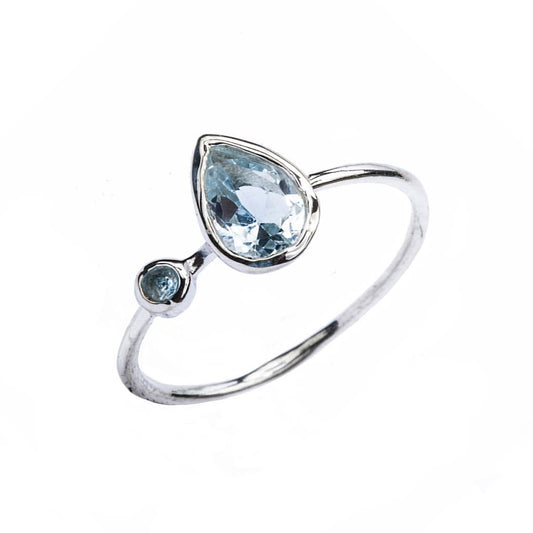 Graziella Blue Topaz Sterling Silver Ring