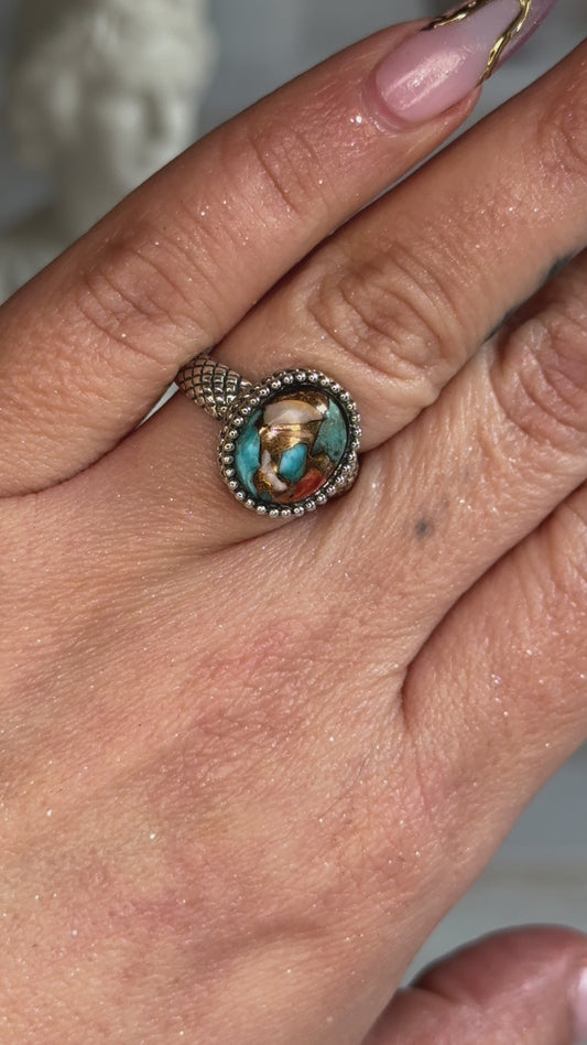 Mojave Copper Turquoise Sterling 925 Ring