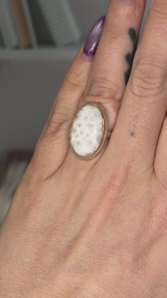 Natrolite Sterling Silver Ring