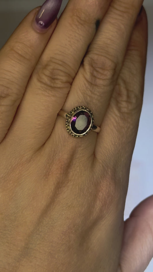 Mystic Topaz Sterling Silver Ring