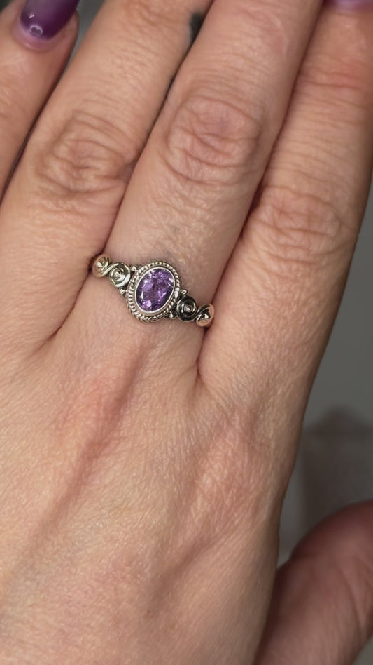Amethyst Sterling Silver Ring