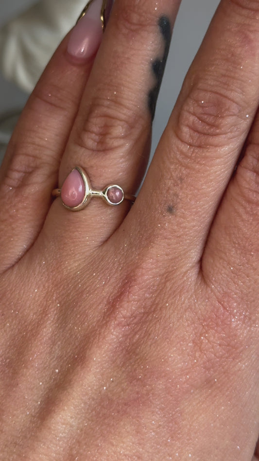 Pink Opal Sterling 925 Ring